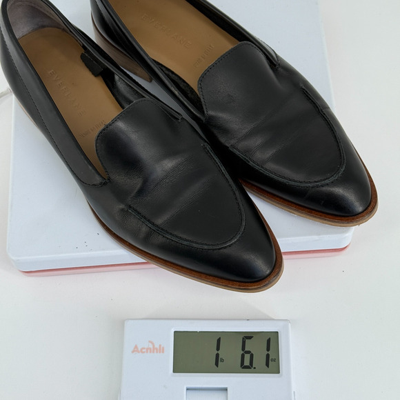 Everlane The Modern Loafer Black Pointy Toe Slip on Flats Preppy Italy Size 8.5 - Picture 9 of 9